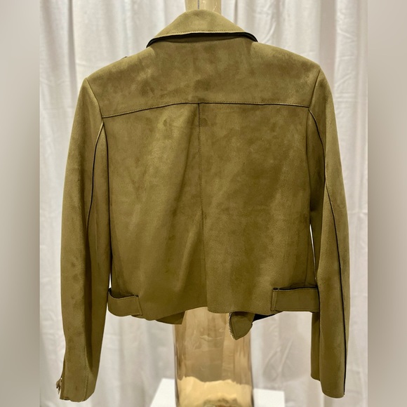 ONLY brand faux suede biker jacket SMALL - Picture 3 of 4